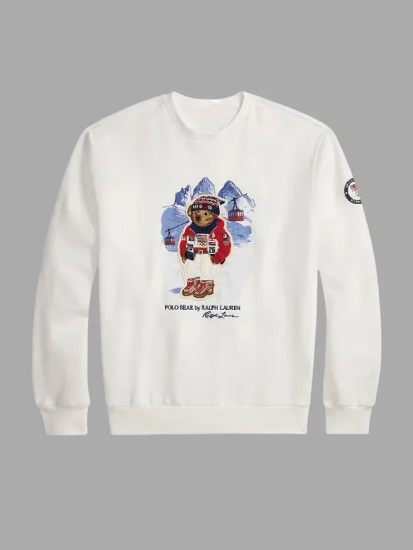 Team USA Polo Ralph Lauren 2026 Winter Olympics Polo Bear Sweatshirt White