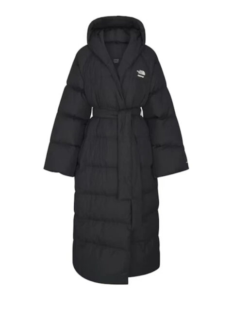The North Face x Skims Nuptse Wrap Parka Coat Black