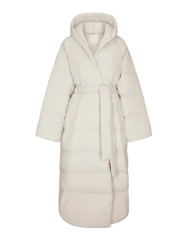 The North Face x Skims Nuptse Wrap Parka Coat White