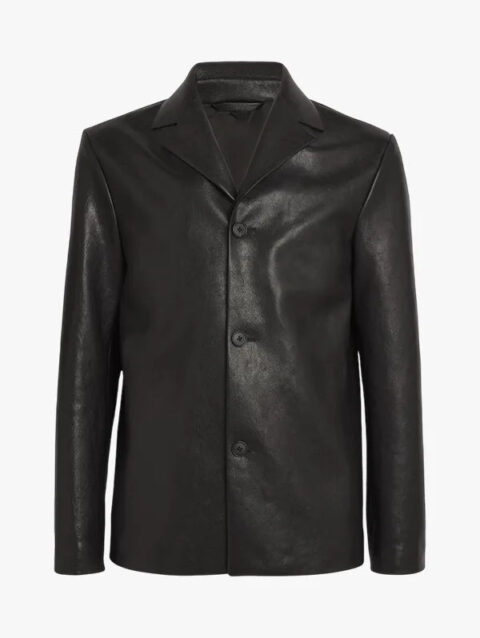 The Row Brodie Lambskin Jacket Black