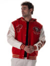 The Wild Collective San Francisco 49ers Hooded Varsity Jacket