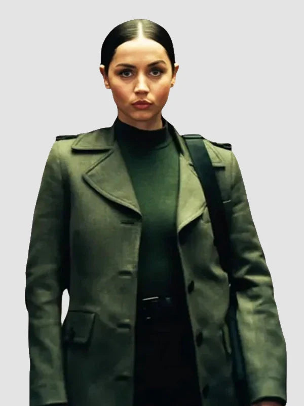 The World Of John Wick Ballerina Ana de Armas Green Coat