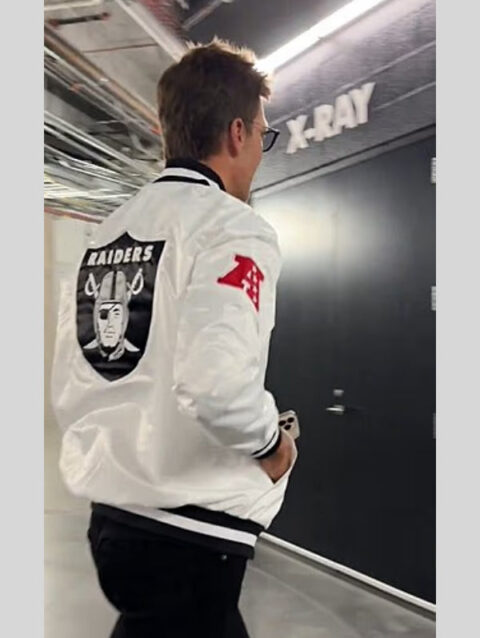 Tom Brady White Raiders Bomber Jacket