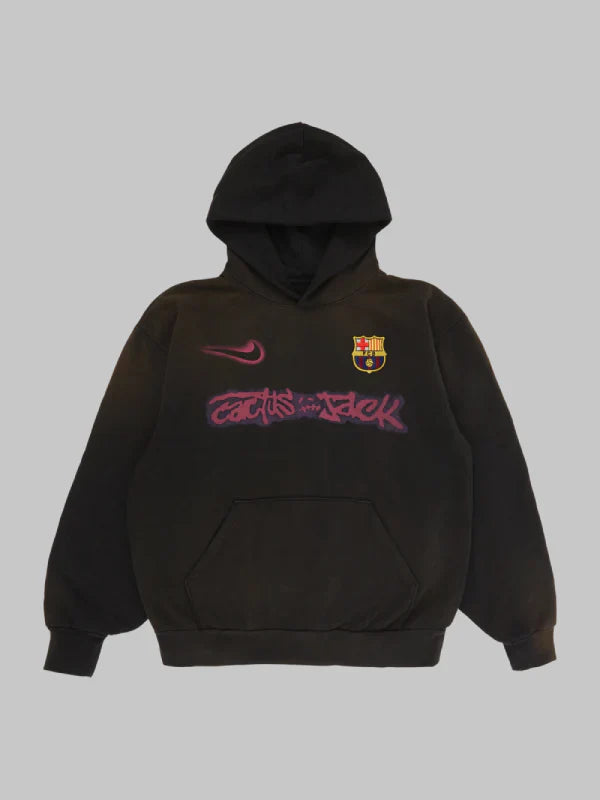 Travis Scott Barcelona CJ x Nike x FCB Spray Logo Hoodie