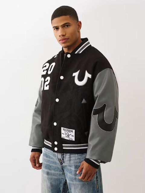 True OG Boxy Varsity Jacket True Religion