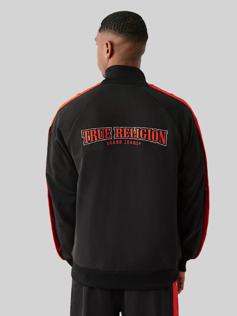 True Religion Embroidered Black Track Jacket