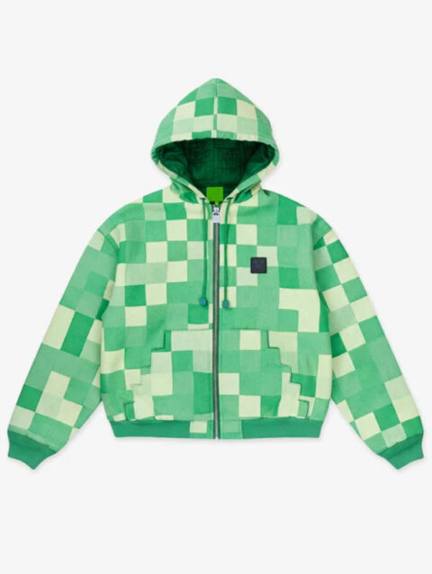 Very Cool x Minecraft Creeper Hooded Jacket Green