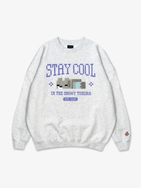 Very Cool x Minecraft Tundra Crewneck Sweatshirt Grey