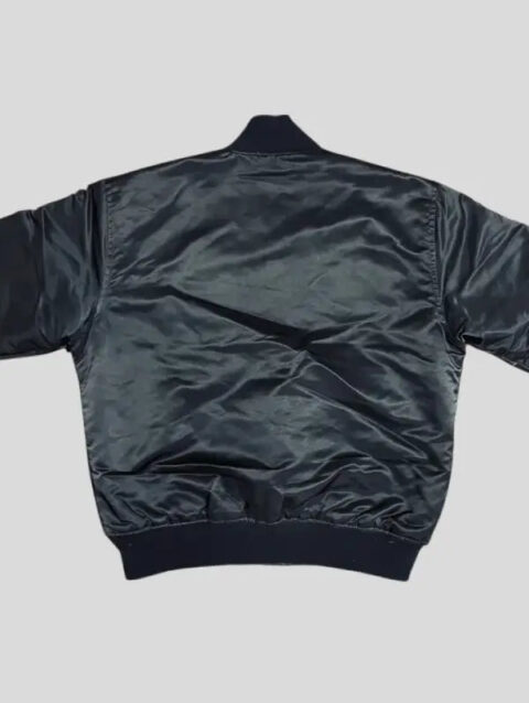 Vintage 80s Starter Raiders NWA Satin Bomber Jacket Black
