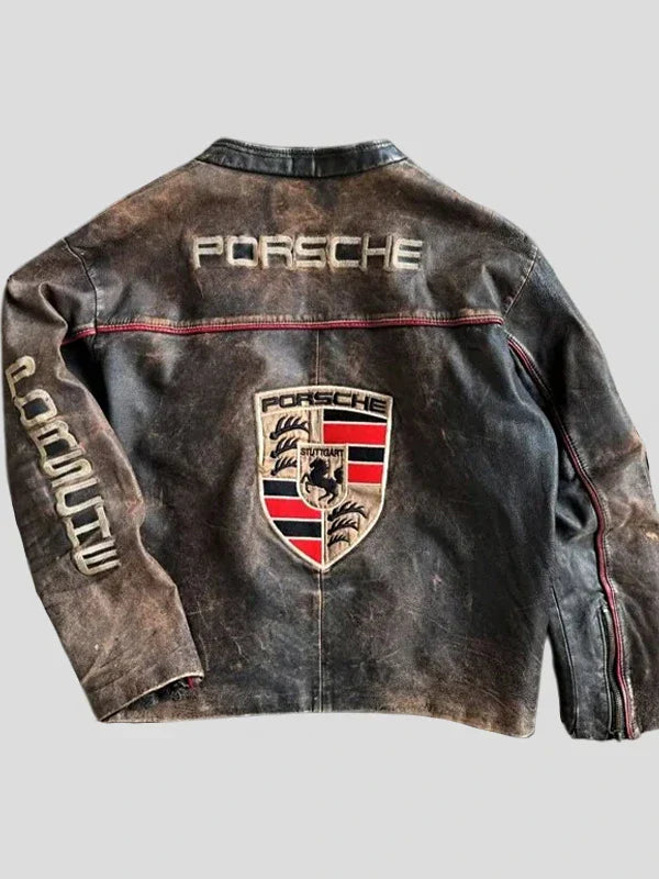 Vintage Italian Porsche Leather Jacket