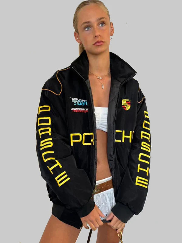 Vintage Porche Racing Jacket Black