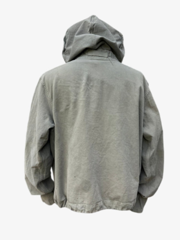 Vintage WW2 USN Faded Grey Gunner Smock Jacket Green