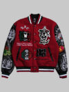 WWE LWO Letterman Jacket Red & Black