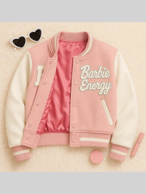 Walter Jackets Barbie Energy Pink Varsity Jacket