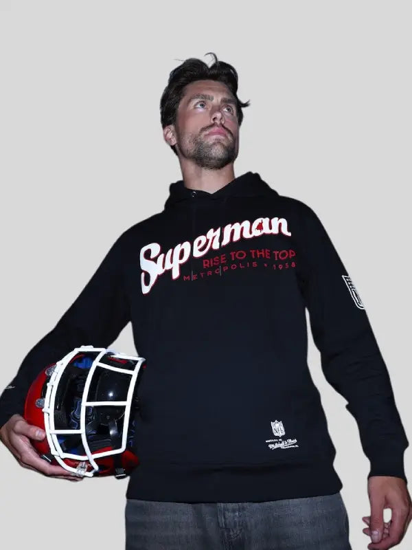 Warner Bros Superman X NFL Force For Good Hoodie Black