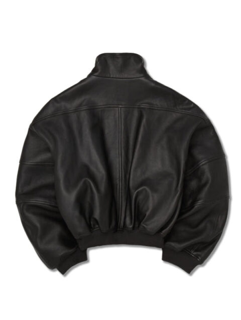 Willy Chavarria Ruff Rider Black Leather Jacket