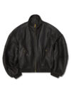 Willy Chavarria Ruff Rider Leather Jacket Black