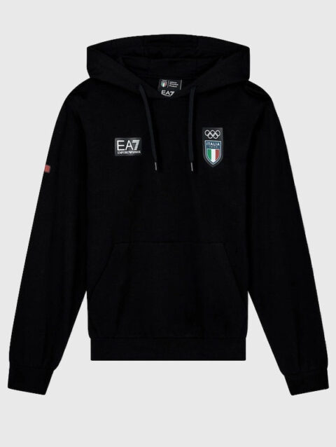 Winter Olympics 2026 Team Italy EA7 Emporio Armani Hoodie Black