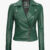 Women Green Motorcycle Jacket