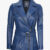 Women’s Asymmetrical Blue Moto Jacket