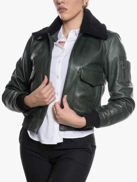 Women’s Pilot Sheepskin Collar Jacket