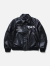 Y-3 NBHD Leather Bomber Jacket Black