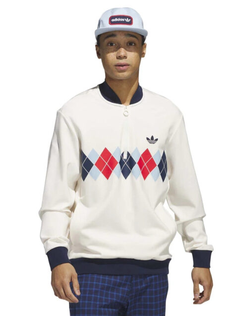 adidas argyle 1/4zip sweatshirt