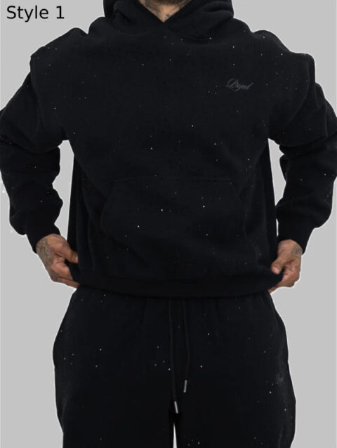 bp black rhinestone hoodie