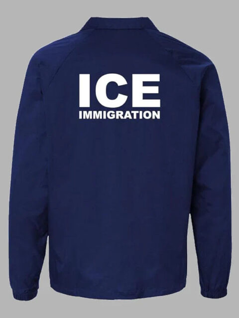 ice immigration jacket blue