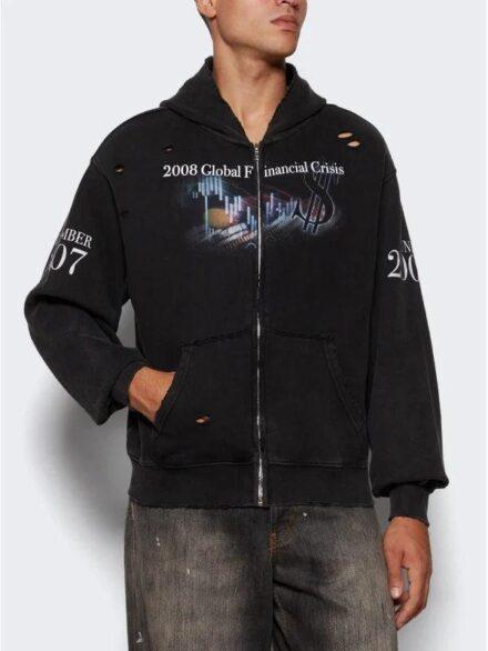 2008 Global Financial Crisis Hoodie Black