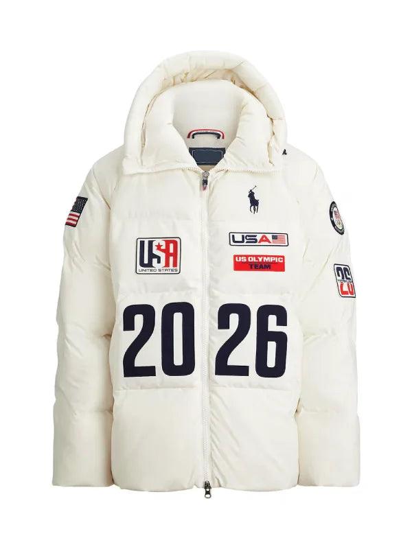 2026 Winter Olympics Polo Ralph Lauren Team USA Flagbearer Jacket White