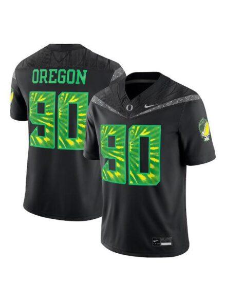 90 Oregon Ducks Nike Grateful Ducks Game Jersey Black