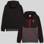 AC Milan PumaTECH Full Zip Hoodie Black