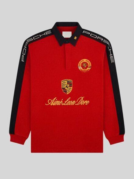 ALD x Porsche Crest Rugby Shirt Red