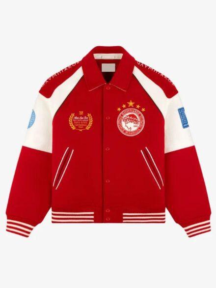 ALD Olympiacos F C Varsity Jacket Red
