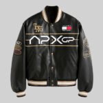 APXGP Tommy Hilfiger F1 Movie Faux Leather Varsity Jacket Black