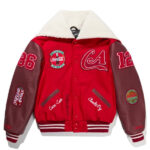 AWAKENY x Coca Cola Fleece Varsity Jacket Red