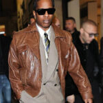 A AP Rocky Leather Jacket Brown