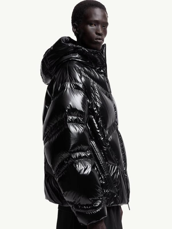 A AP Rocky x Moncler Hooded Puffer Jacket Black