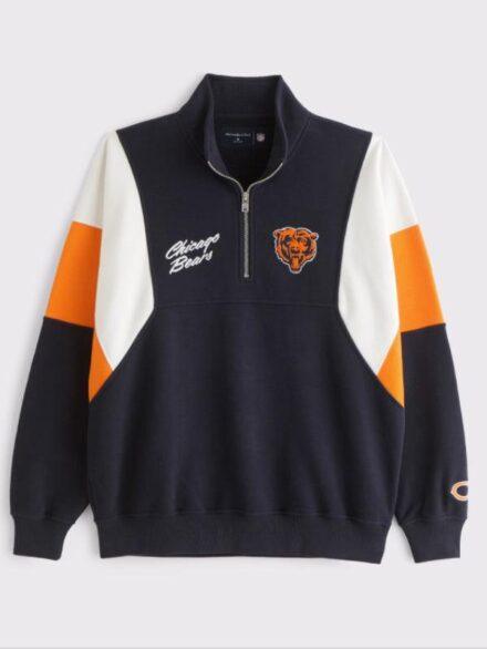 Abercrombie Chicago Bears Half Zip Sweatshirt