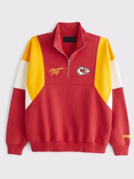 Abercrombie Kansas City Chiefs Half Zip Sweatshirt