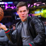 Adam Devine Gucci Leather Bomber Jacket