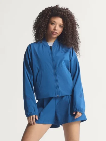 Adidas Z N E Woven Bomber Jacket Blue