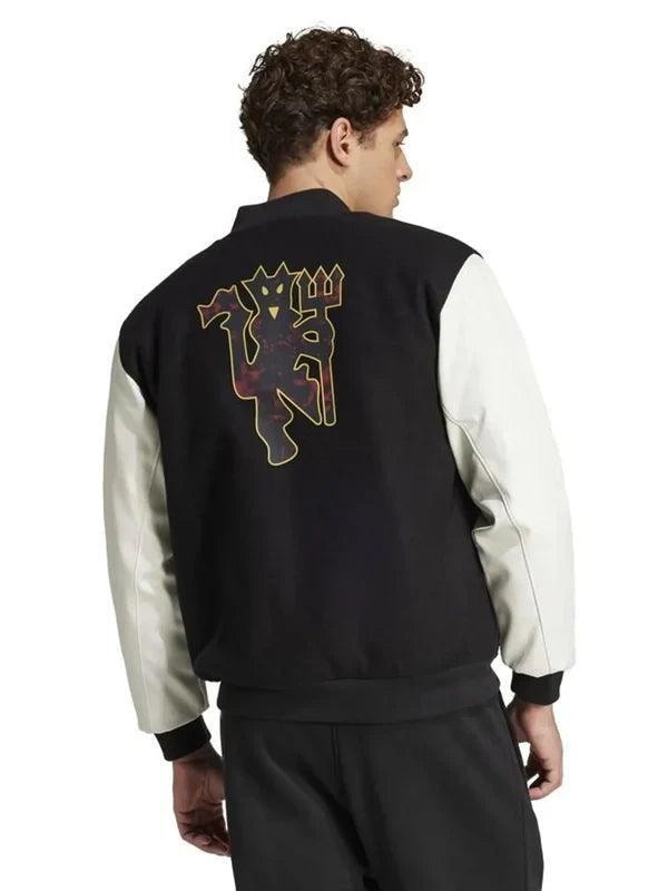 Adidas Manchester United Jacket Chinese New Year Black and Off White