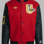 Adidas Manchester United Varsity Jacket Red and Black