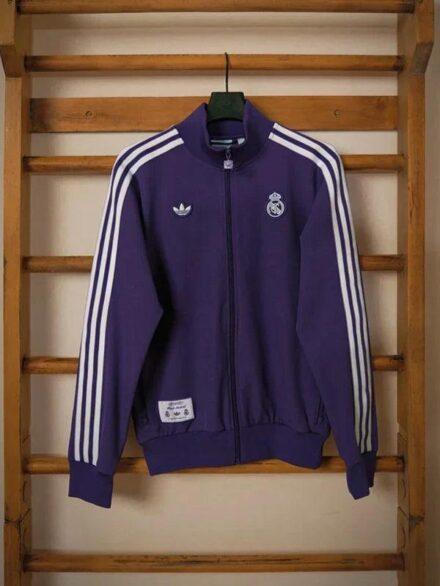 Adidas Real Madrid Terrace Icons Purple Track Jacket