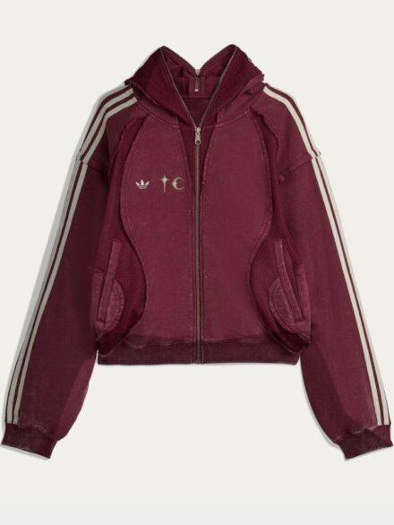 Adidas Thug Club Teamgeist Hooded Zip Up Jacket Maroon