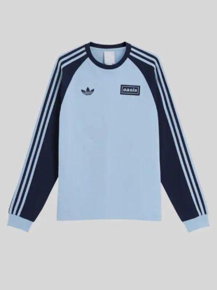 Adidas x Oasis Tour 3 Stripes Long Sleeves T shirt Blue