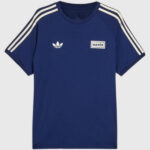 Adidas x Oasis Tour 3 Stripes Navy Blue T Shirt