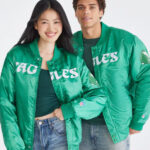 Aeropostale Philadelphia Eagles Bomber Jacket Green